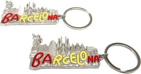 2 PCS Barcelona Keychain ، إسبانيا هدايا التذكارية لكرة القدم بناء سحر حقيبة الظهر على ظهر سلسلة سبالة للأولاد in Saudi Arabia