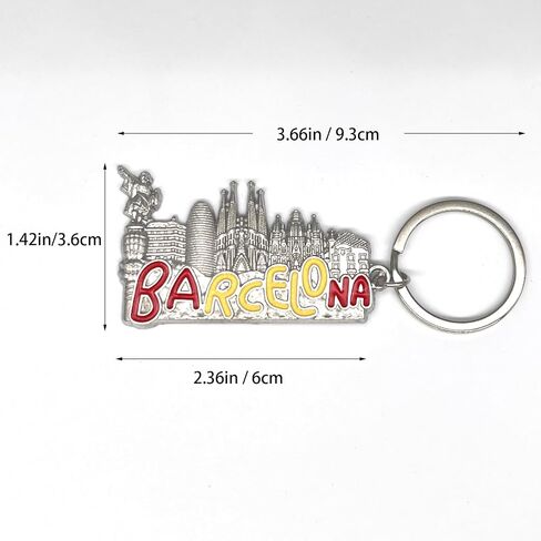 2 PCS Barcelona Keychain ، إسبانيا هدايا التذكارية لكرة القدم بناء سحر حقيبة الظهر على ظهر سلسلة سبالة للأولاد in Saudi Arabia