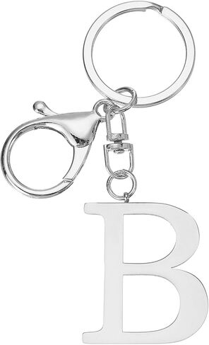 PATIKIL Initial Letter Key Chain, Letter A-Z Keychain Initials Keyring Cute Metal Alphabet Keyrings for Handbag in Kuwait