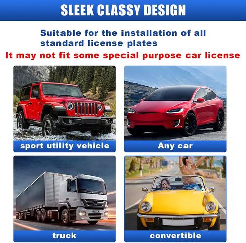 Bling Car License Plate Frame, Stainless Steel Car License Plate Tag Cover, Handmade Bedazzled Crystal Diamond License Plate Holder, Car License Accessories for Women Men (White, 1PCS) in Saudi Arabia