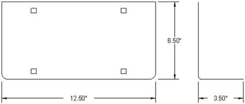 (L1012) Flange Mount Stainless Steel 1 Plate License Plate Holder in Saudi Arabia