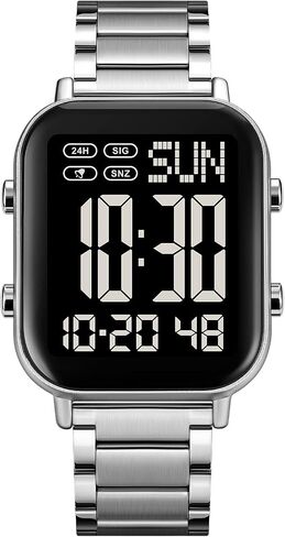 Fanmis Classic Usisex Digital Sports Hoters Women's Mens Multifunctional Watch Fethel Band Band Squar in Kuwait