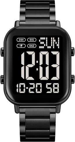 Fanmis Classic Usisex Digital Sports Hoters Women's Mens Multifunctional Watch Fethel Band Band Squar in Kuwait