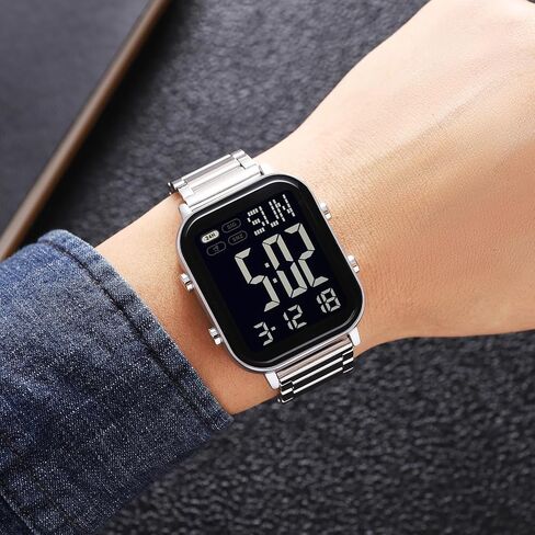Fanmis Classic Usisex Digital Sports Hoters Women's Mens Multifunctional Watch Fethel Band Band Squar in Kuwait