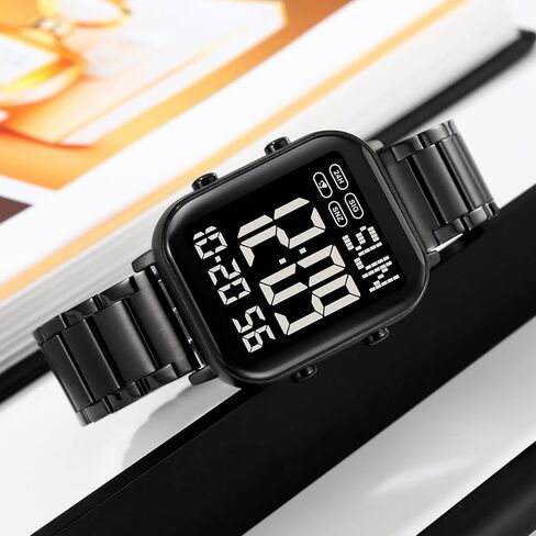 Fanmis Classic Usisex Digital Sports Hoters Women's Mens Multifunctional Watch Fethel Band Band Squar in Kuwait