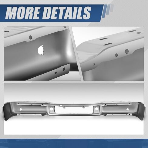 Auto Dynasty Rear Bumper Step Bar Replacement Compatible with 2004-2008 Ford F-150 Lincoln Mark LT, Non Parking Sensor Holes, FO1102361, Paint to Match (Primered) Black, 04 05 06 07 08 in Saudi Arabia
