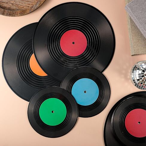 12 PCS فارغة سجلات الفينيل ديكور- 12 بوصة و 7 بوصة سجلات خمر مزيفة لـ Indie Hippie Room Wall جمالية ديسكو 80s زخارف الحفلات الرجع in Saudi Arabia