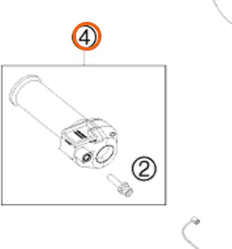New KTM 50 Twist Grip Throttle Domino Assembly 1998-2011 Mini SR JR 45002010000 in Saudi Arabia