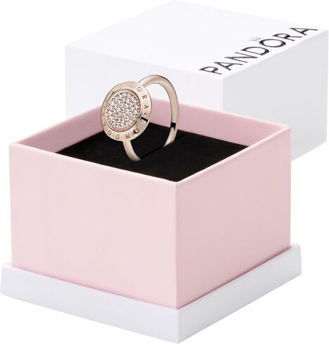 PANDORA Signature Ring, Rose & Clear CZ, With Gift Box in Saudi Arabia