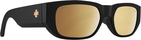 SPY Rectangular Genre Club Midnite Soft Matte Blk-Happy Brnz Gold Mirror, Multi, One Size in Saudi Arabia