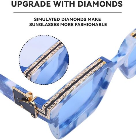 Luxury Eyewear, Designer Square Sunglasses, UV 400 protection, Thick and strong Frame, for Men and Women in Saudi Arabia