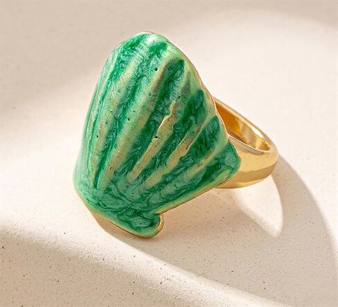 Mrotrida Shell Ring for Women Fashion Natural Sea Shell Finger Rings Bohemian Midi Rings in Kuwait
