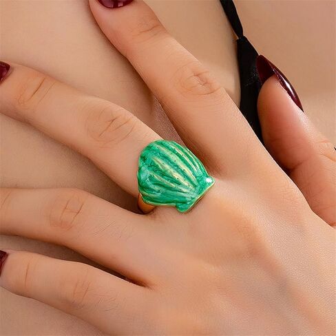 Mrotrida Shell Ring for Women Fashion Natural Sea Shell Finger Rings Bohemian Midi Rings in Kuwait
