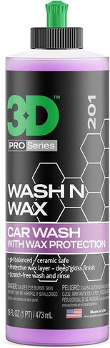 3D Wash N Wax Car Wash Soap - pH Balanced, Easy Rinse, Scratch Free Soap with Wax Protection - 1 Gallon in Saudi Arabia
