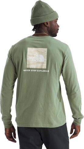 THE NORTH FACE Men's Evolution Light Ink Box NSE Long Tee | Regular Fit Cotton Shirt with Logo Graphic & Set in Sleeves in Saudi Arabia