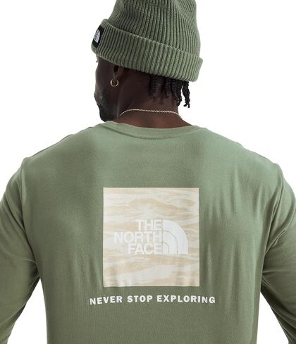 THE NORTH FACE Men's Evolution Light Ink Box NSE Long Tee | Regular Fit Cotton Shirt with Logo Graphic & Set in Sleeves in Saudi Arabia