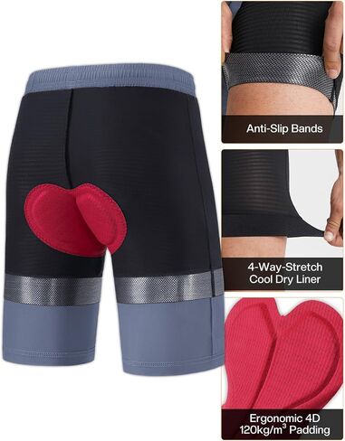 Lightweight Mens Mountain Bike Shorts Cycling Shorts 4D Padded Bike Shorts in Kuwait