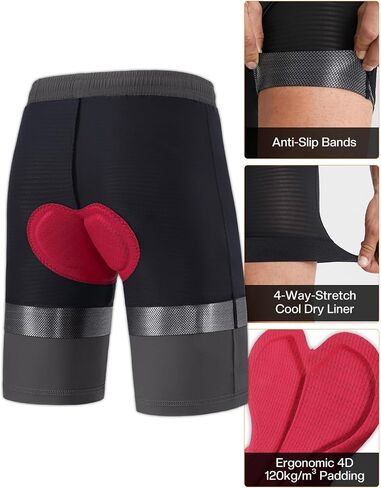 Lightweight Mens Mountain Bike Shorts Cycling Shorts 4D Padded Bike Shorts in Kuwait