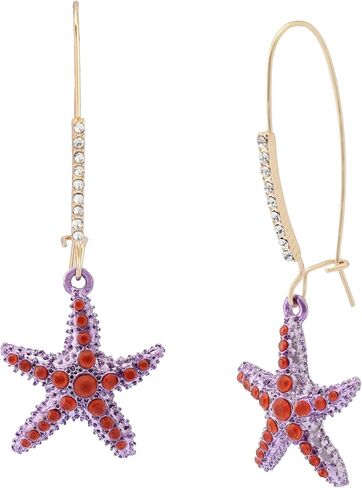 Betsey Johnson Women's Mermaid Jewels Starfish Dangle Earrings in Saudi Arabia