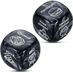 2Pcs Anniversary Birthday Gifts for Women Men Wedding Gifts for Boyfriend Girlfriend Her Food Decider Dice Decision Maker Retirement Gifts for Women Couple Date Night Gift Ideas Friendship Gifts