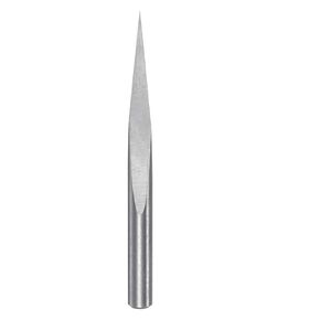 Engraving CNC Router Bit 1/8" 3.175mm Shank 0.1mm Tip 10 Degree Solid Carbide 3 Flutes with Plastic Box for Wood Acrylic PVC MDF Plastic