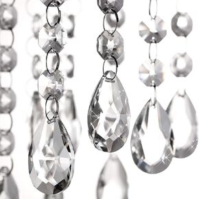 48 Pieces Crystal Ornaments Christmas Tree Decorations Crystal Beads for Chandelier Clear Glass Crystal Teardrop Chandelier Prism Pendants for Christmas Wedding Hanging Lamp Decoration
