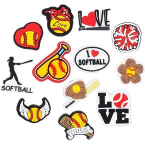 Softball Football Golf Sports Shoe Charms PVC Shoe Jewelry Decoration,Accessories Pins for Boys Girls and Teens Party Favors Birthday Gifts