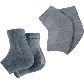 4pack-Silicone Sports Sock for Kids with Heel Sensitivity from Severs Disease, Plantar Fasciitis, Heel Spurs，Kid's 2-7 Women's 4-8
