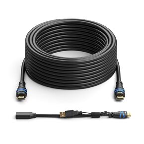 BlueRigger 4K HDMI Cable with Signal Booster (75FT, 4K 30Hz, in-Wall CL3 Rated)