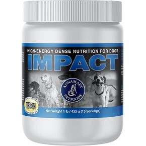 Annamaet Impact – High-Energy Dense Nutrition Supplement for Dogs – Helps Support Healthy Weight in Canine Athletes, Post-Surgical Dogs and Dogs with Fast Metabolism - 1 lb