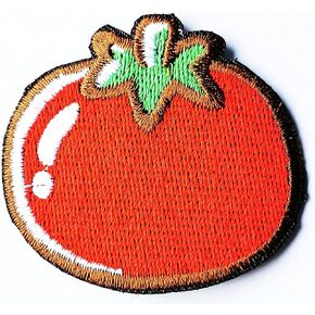 Tomato Vegetable Garden Veggie Farm Kids Cartoon Iron on Patch Embroidered Patch Supplies for Jacket Bags Jeans Backpack Clothes DIY
