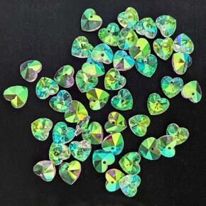 50pcs Crystal Beads Bulk Bear Shape Spacer Beads Crystal Glass Beads Loose Beads for Key Chains Jewelry DIY Craft Making (Bear)