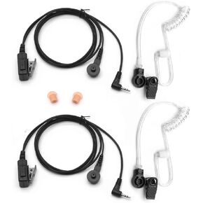 2X Secutiry Surveillance Kit Earpiece Headset Replacement for All Motorola Talkabout Radio T100 T200 T260 T400 T460 T472 T480 T600 T800 T6500 MH230R HYT Hytera Oregon 1-pin Walkie Talkie