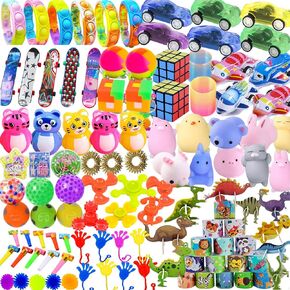 120pcs Party Favors for kids, Fidget Toys Pack Treasure Box Prizes Goodie Bag Stuffers Figette Toys Pinata Stocking Stufferr Birthday Party Supplies for Kids 4-8-12