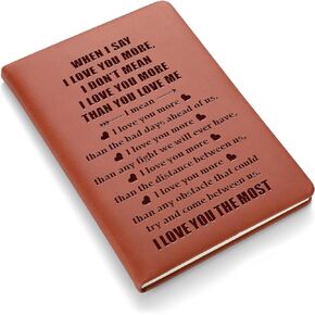 To My Wife Husband Gifts Leather Notebook I Choose You Leather Notebook for Wife Husband on Wedding Day Birthday Anniversary Christmas Gifts (Girlfriend meeting you A5)