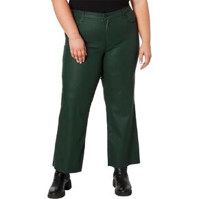 KUT from the Kloth Plus Size Meg High-Rise Fab Ab Wide Leg Raw Hem in Dreamer