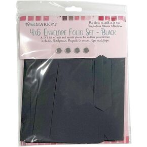 Black Envelope Folio 4X6, Small