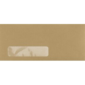 LUXPaper #10 Business Window Envelopes | 4 1/8" x 9 1/2" | Grocery Bag Brown | 70lb. Text | 50 Qty