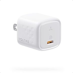 VOLTME 30W USB C Charger (GaN III Tech), USB-C Power Adapter, Mini Type C Wall Charger, PD3.0 PPS Fast Charger for iPhone 14 13 12 11 Mini Pro Max Plus, Samsung, MacBook Air, iPad Pro, Pixel (Black)
