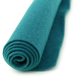 Peacock Blue Turquoise - Wool Felt Oversized Sheet - 20% Wool Blend - 1 12x18 inch Sheet