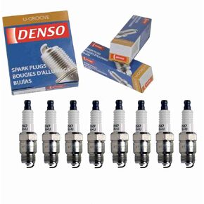8 pc DENSO Standard U-Groove Spark Plugs compatible with Ford F-150 5.0L V8 1990-1996