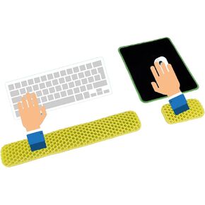 Keyboard Wrist Rest and Mouse Pad with Gel Wrist Support for Computer Ergonomic (Green)