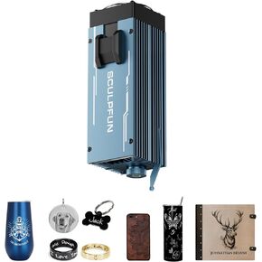 وحدة ليزر الأشعة تحت الحمراء SCULPFUN IR-2 1064nm لـ S6 Pro/S9/S10/S30/S30 Ultra/A9 لحفارة الليزر، نقطة ليزر فائقة الدقة 0.03 مم، نقش عالي الدقة على المعدن والبلاستيك والأكريليك والمجوهرات والذهب والفضة in Kuwait