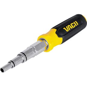 VACO VAC1091 9-in-1 Multi-Nut Driver, Pass Through Precision, Laser-Etched Metric Hex Nut Sizes 5mm to 19mm, Threaded Rod, Comfort Handle