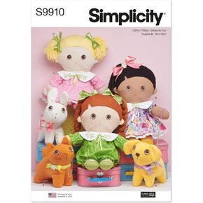 Simplicity UNDEFINED Stuffed Craft Sewing Pattern Packet, Multicolor