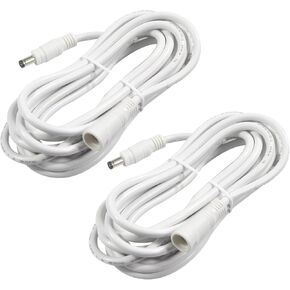 DC Power Extension Cable 12ft - Heavy Duty 18AWG DC Barrel Plug Extension Cord, DC Power Adapter Cord, 2.1x5.5mm Jack Male to Female for Monitor/CCTV System/IP Camera/LED Strip Devices in Kuwait