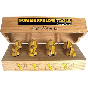 Sommerfelds 8 Piece Angle Making Router Bit Set, 1/2-Inch Shank
