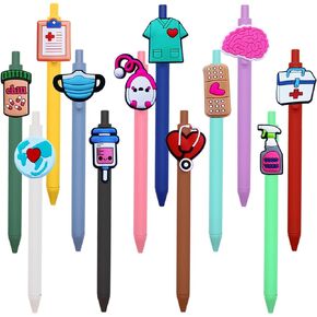 12Pcs Nurse Pens Cute Nursing Student Essentials Pens for Nurses Medical Assistants Students Workers Office Appreciation Gifts
