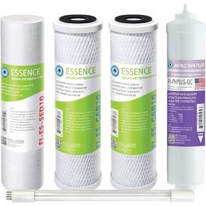 APEC Water Systems FILTER-SET-ESPHUV-SSV2 High Capacity Replacement Filter Set for Essence Series ROES-PHUV75 Reverse Osmosis Water Filter System Stage 1-3, 5&7