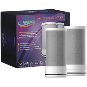استبدال فلتر صنبور المطبخ لنظام تصفية مياه الصنبور SJ WAVE 320 جالون I Twin Pack من ألياف الكربون النشطة | منقي المياه، فلتر مياه الصنبور للحوض يقلل من الرصاص والكلور